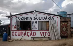 Ocupação Vitória's Solidary Kitchen, a project created by the Homeless Workers Movement to fight hunger through the distribution of free meals. Diamantina, Brazil. 